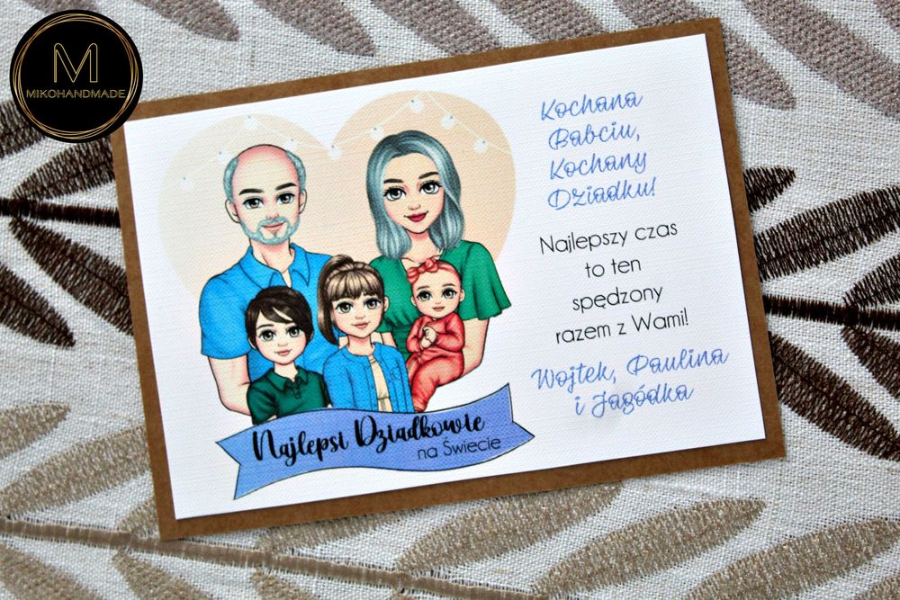 Personalizowana kartka - Dla Babci i Dziadka Dzień Babci Dzień Dziadka