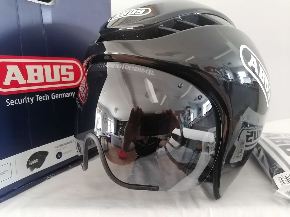 Kask rowerowy czasowy Abus GameChanger TT Shiny Black L 58-61cm