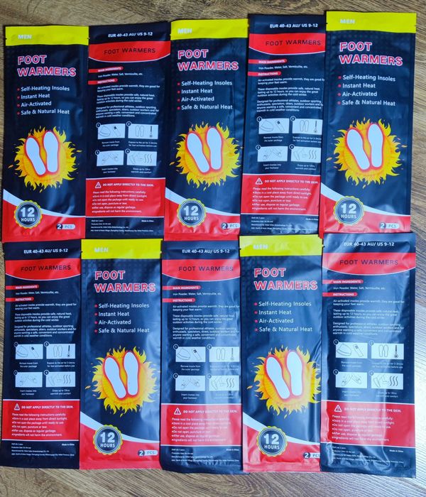 Термостельки 40-43 химические стельки с подогревом. Опт. От 10 пар