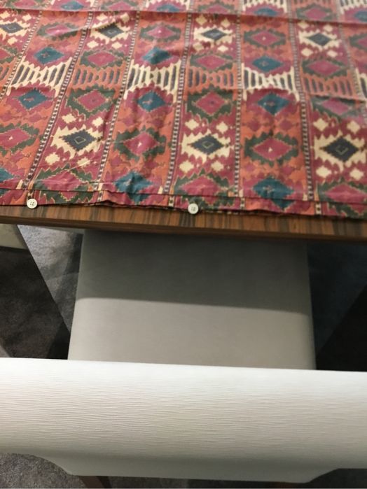 Conjunto de texteis da Snucker padrao kilim como novos