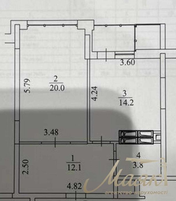 1-кімнатна квартира за адресою бульвар Дружби Народів (площа 54,7 м²) - Atlanta.ua - фото 24