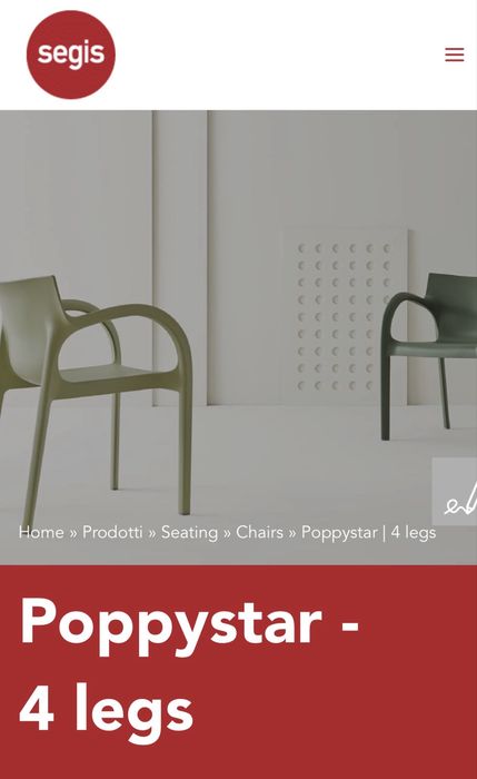 Cadeira poppystar/ segis/ esplanada / exterior