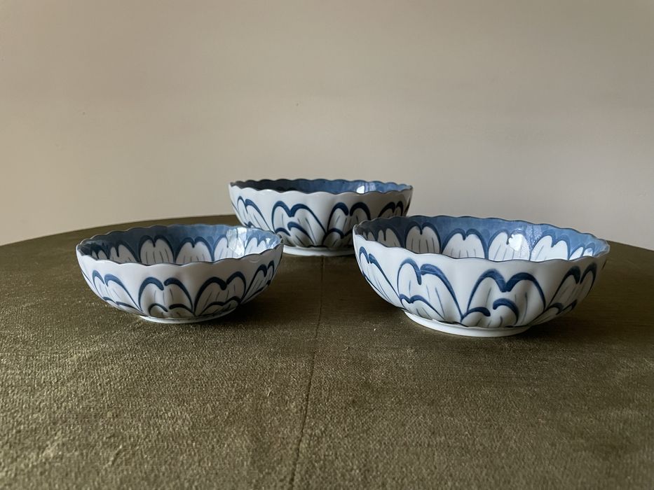 Conjunto de 3 taças / saladeiras em louça
