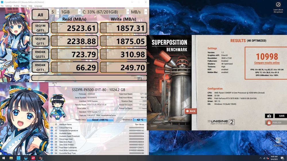 Свіженький ПК AM5! RTX3070 \ Ryzen 5 8400F \ 32GB  DDR5 \ 1TB NVME