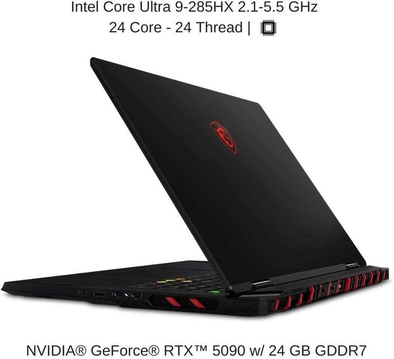 MSI Raider 18 HX AI - Mini LED • 4K • 120Hz • Ultra 285HX • RTX 5090 • 64GB • 2TB