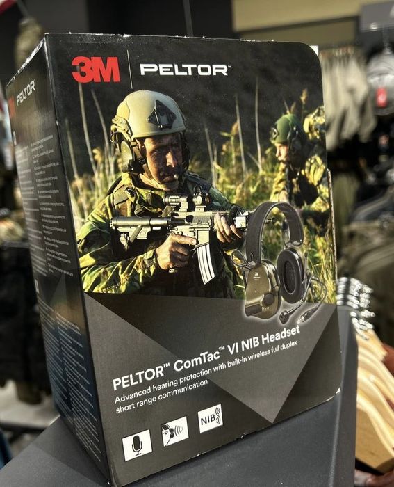 Активна гарнітура 3M Peltor ComTac VI NIB Headset Green з мікрофоном і вихідом під ПТТ