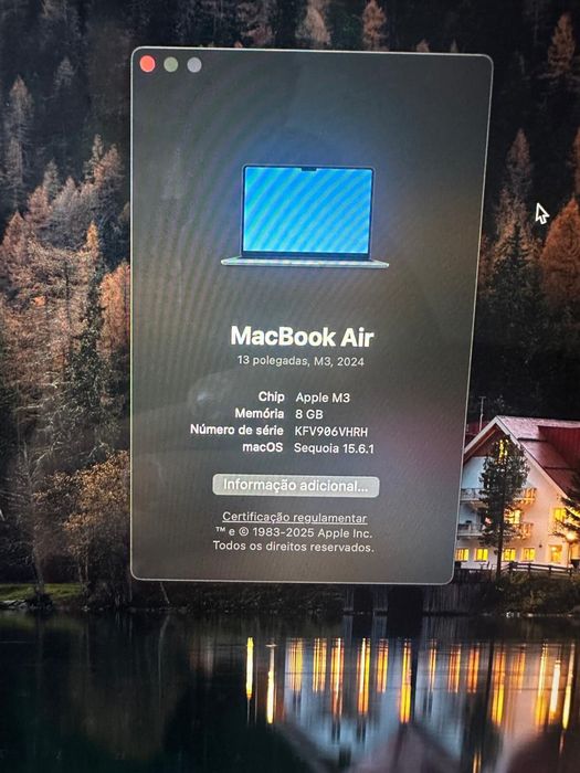 MacBook Air 13 polegadas 2024 256gb