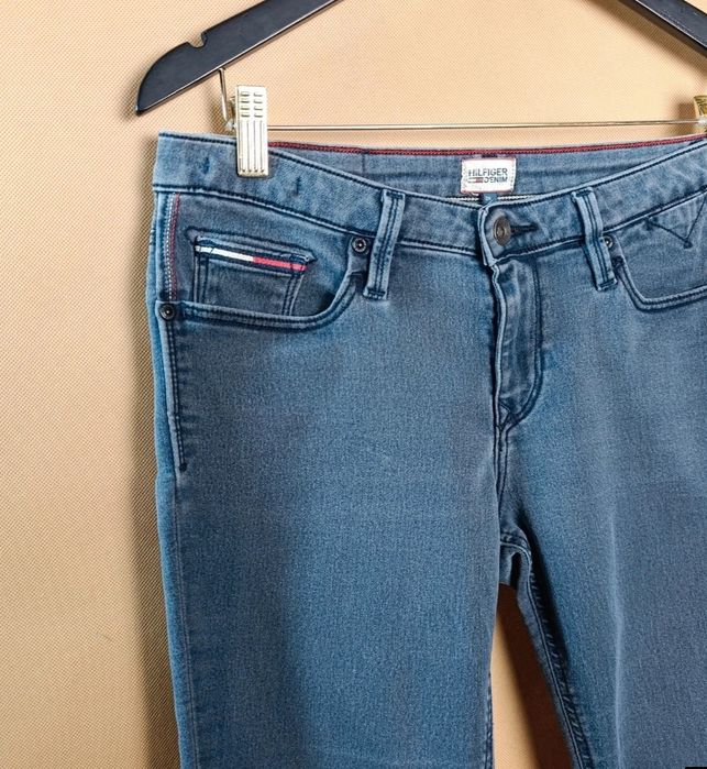 Tommy Hilfiger Jeansy Damskie Niebieskie Bawełniane Skinny boogie Blue