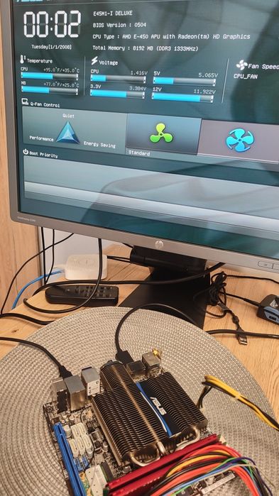 Płyta główna Asus E45M1-I Deluxe (CPU) + WiFi | Idealna do NAS!