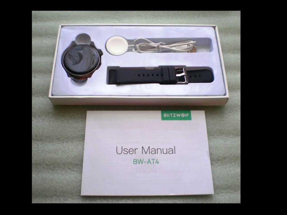 Smartwatch BLITZWOLF BW-AT4 AMOLED 1.52" Czarny lub niebieski pasek