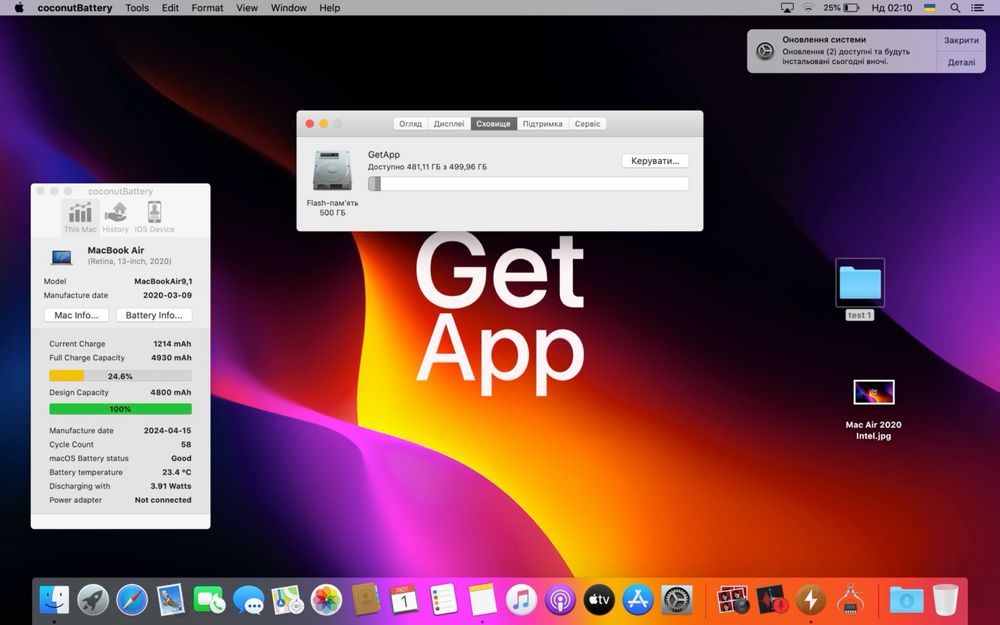 MacBook Air 13 2020 i5/8Gb/512Gb стан 9,4/10 #90733