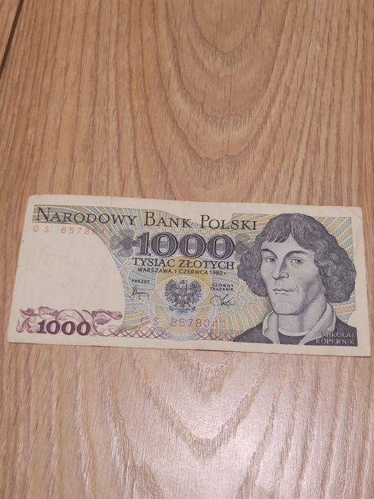 Banknot 1000 zł z 1 czerwca 1982
