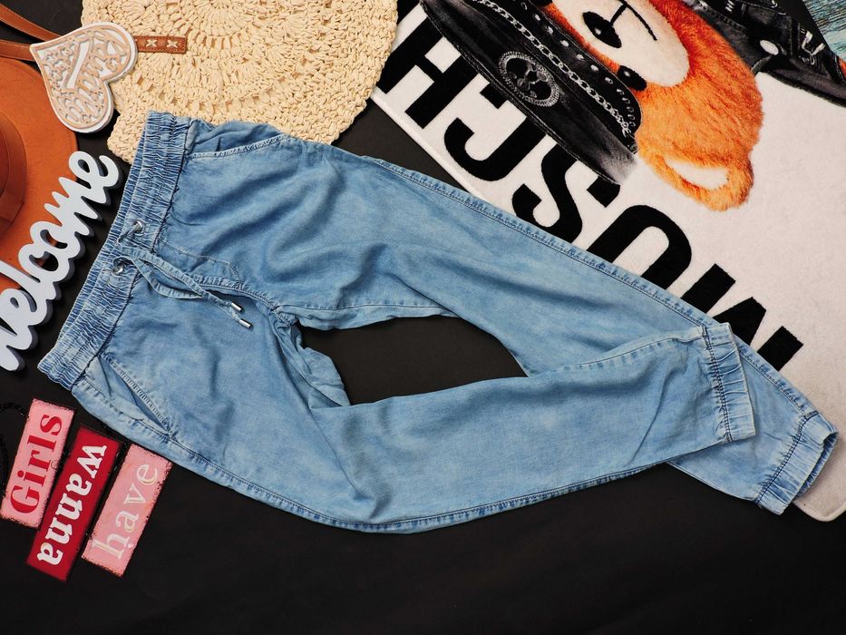 Cropp spodnie baggy ala jeans pas guma 34