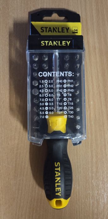 Викрутка Stanley Multibit зі змінними вставками 33+1 предмети (STHT0-70885)