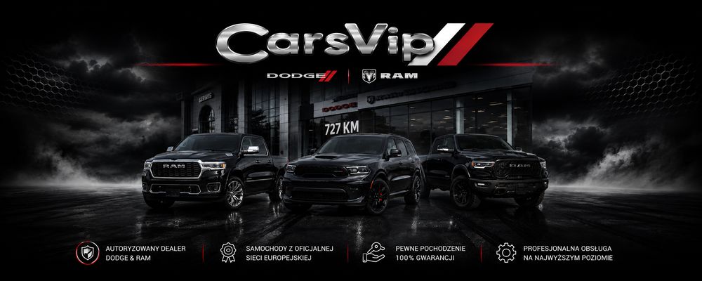 CARSVIP - Autoryzowany Dealer DODGE & RAM top banner