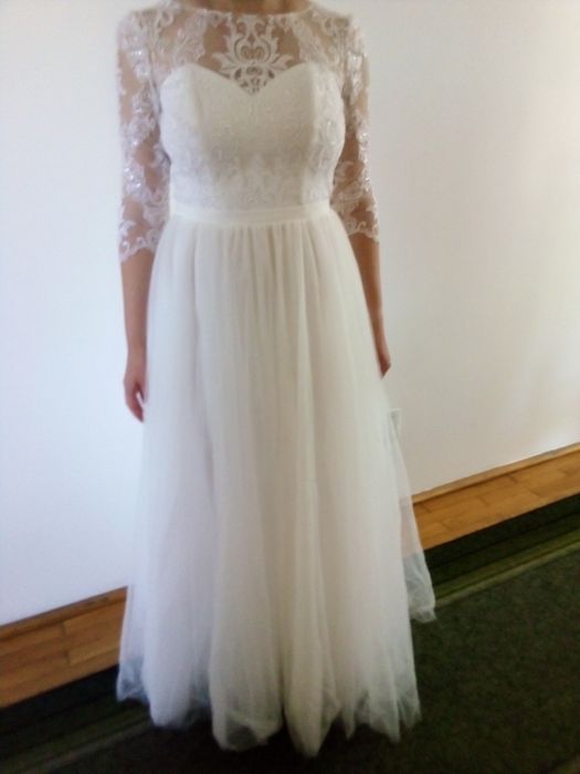 Suknia ślubna plus welon