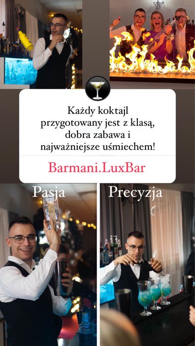 Barman / na wesele / Mobilny bar / Lux Bar/ Mobilne usługi Barmańskie