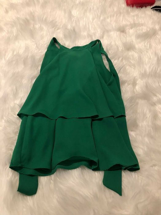 top verde zara tamanho s