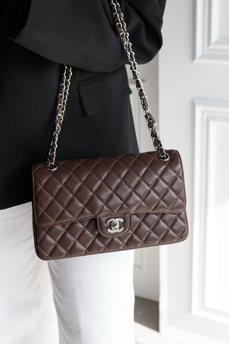 Сумка Chanel Classic 25 Chocolate шоколадна