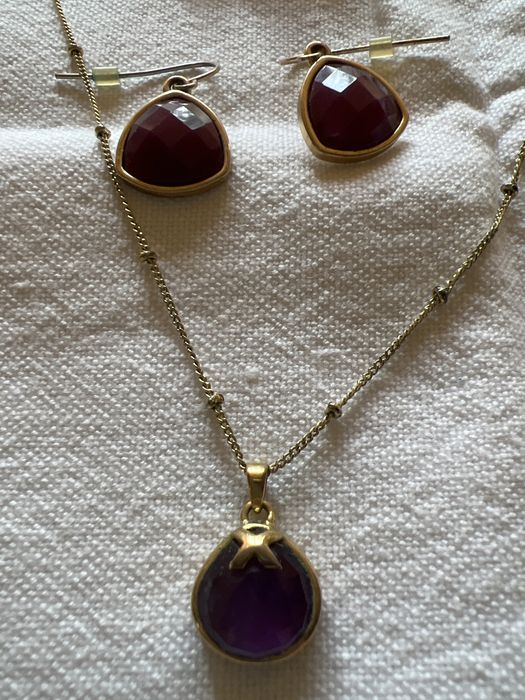 Bizuteria zestaw bransoletka kolczyki i lancuszek