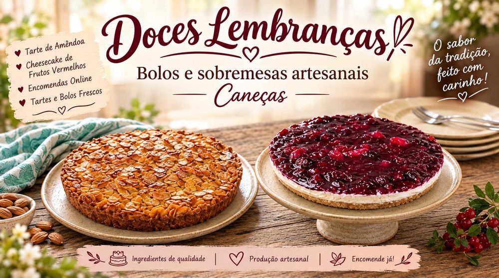 Bolos e sobremesas caseiros