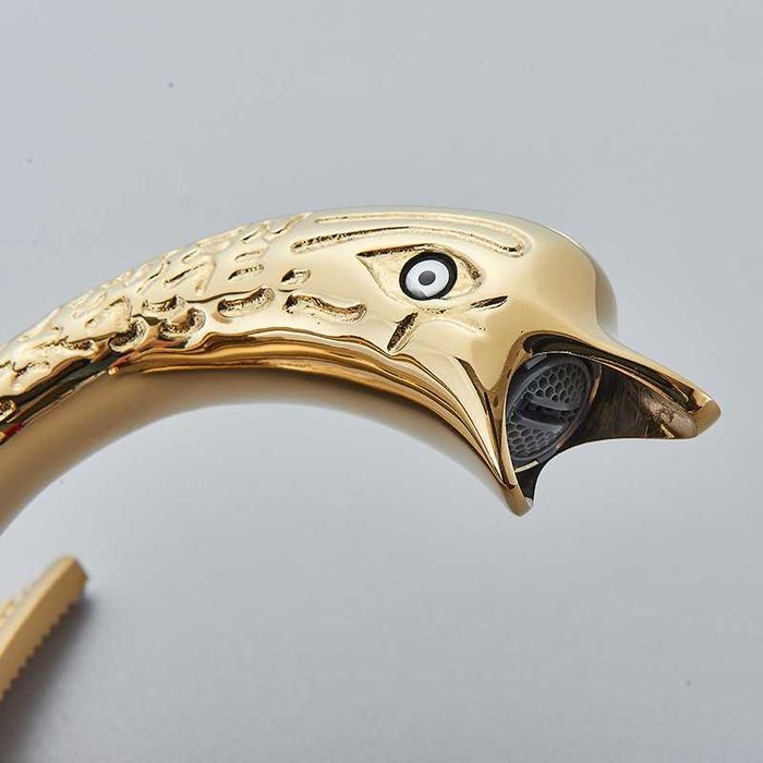 Złota Błyszcząca NIECODZIENNA Bateria Umywalkowa KRAN Piękna Gęś