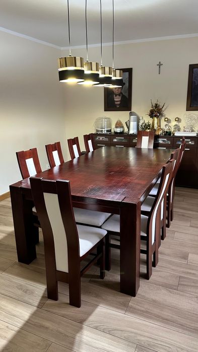 Stół jesionowy krzesłami