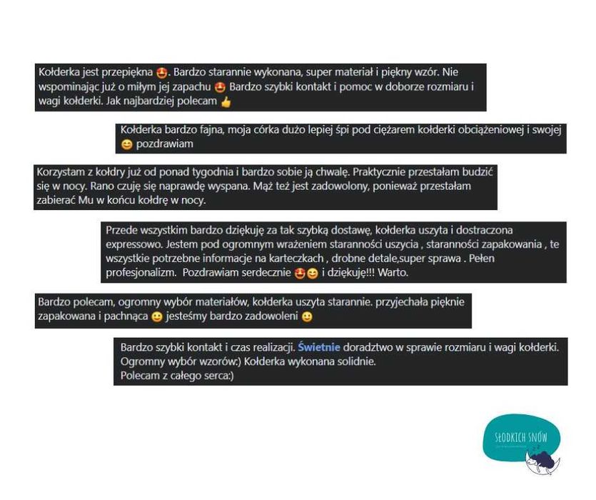 Kołderka obciążeniowa kołdra sensoryczna SI poduszka