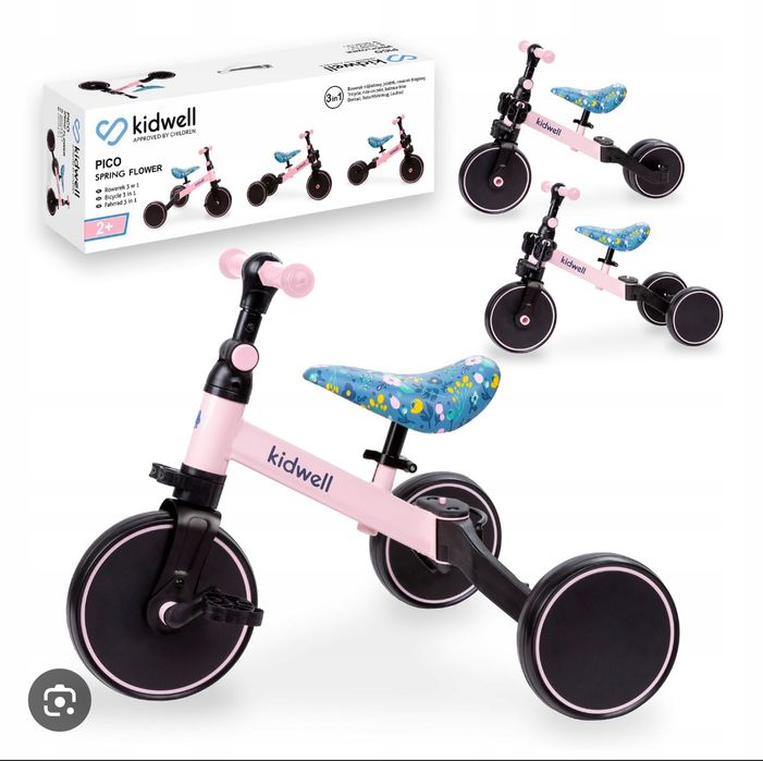 ROWEREK BIEGOWY 3w1 trójkołowy pedały Kidwell PICO