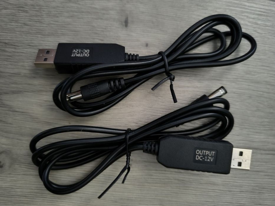Кабель-переходники USB — DC 12V адаптер для Wi-Fi роутера