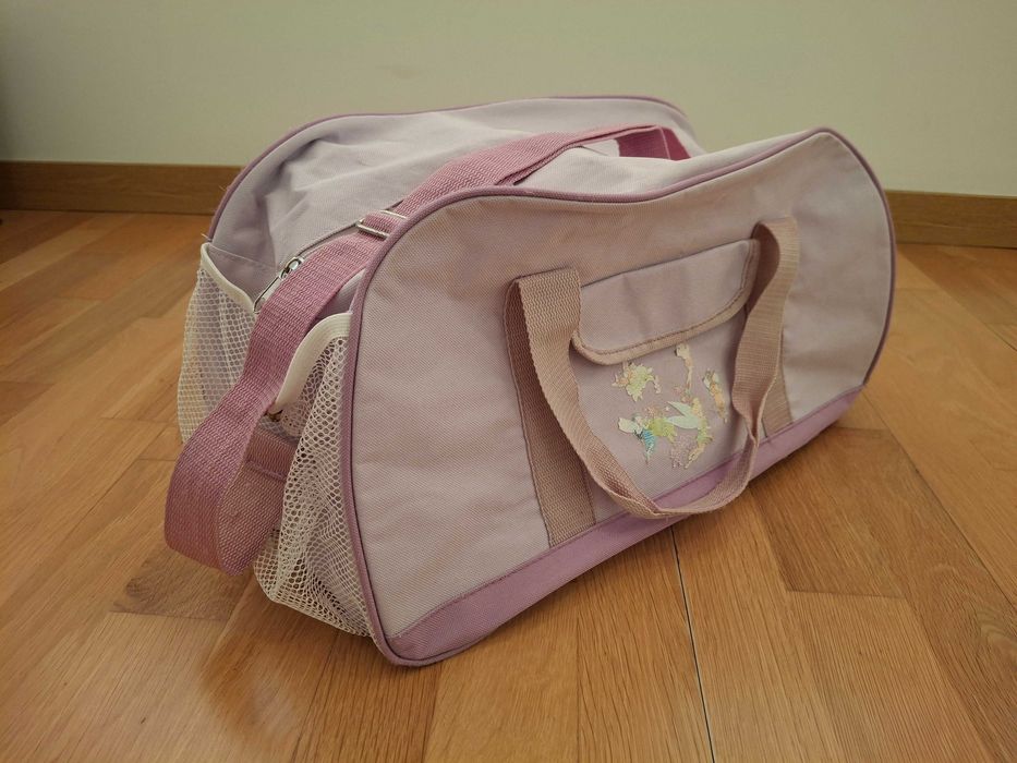 Mala de viagem ou desporto rosa da Sininho