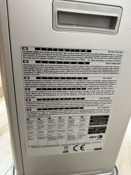 Zibro Toyotomi LC-32 aquecimento parafina 3200w