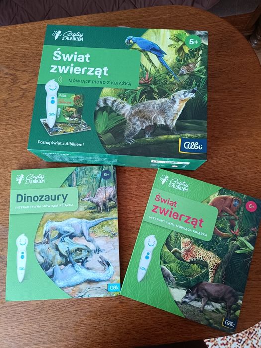 Czytaj z albikiem mówiące pióro świat zwierząt dinozaury