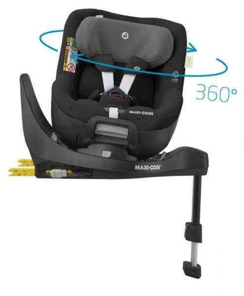 Fotelik MAXI COSI Mica i-Size Authentic Black z bazą obrotowy 0-18 kg