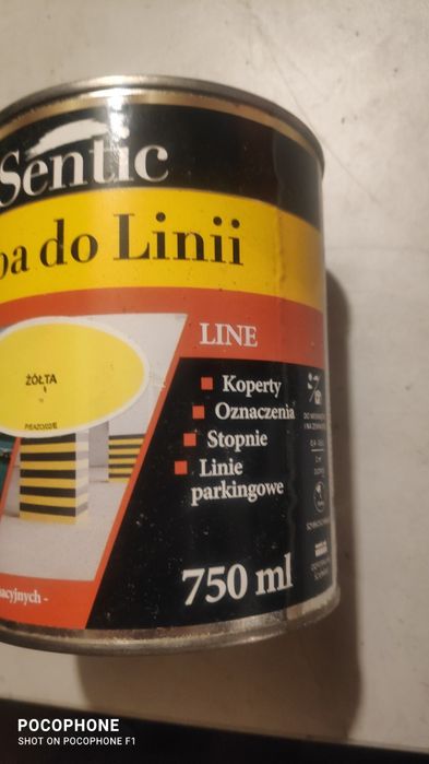 Farba do linii 750 ml żółta SENTIC