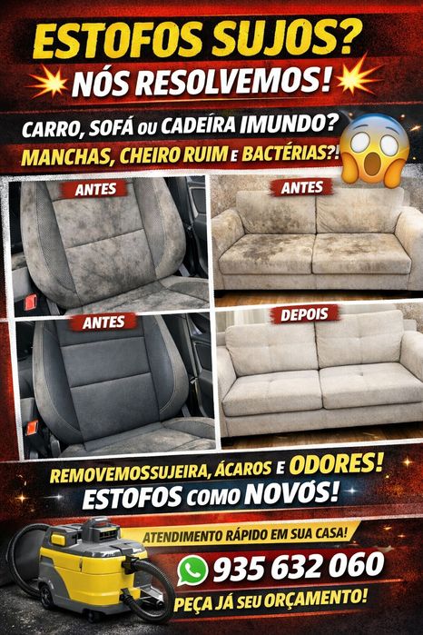 Higienização profissional de estofos
