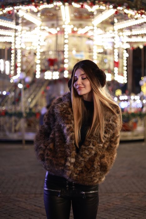 Эко-шубка леопард