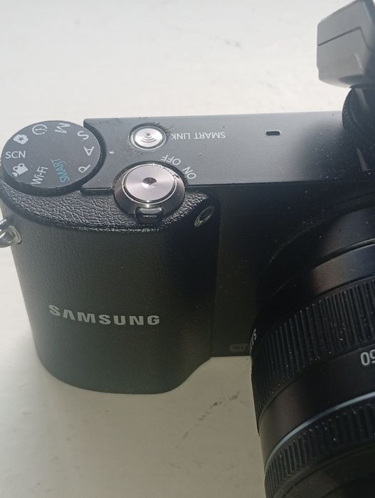 Câmera de fotografia Samsung com bolsa e carregador