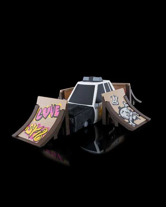 Rampa de carro policia - mini Parque skate de dedos | impressão 3D Bus