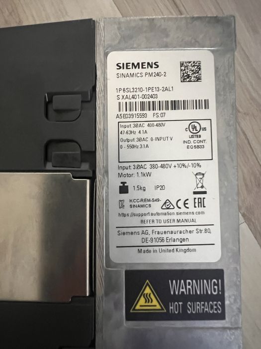 Falownik siemens 1.1 kw PM240-2