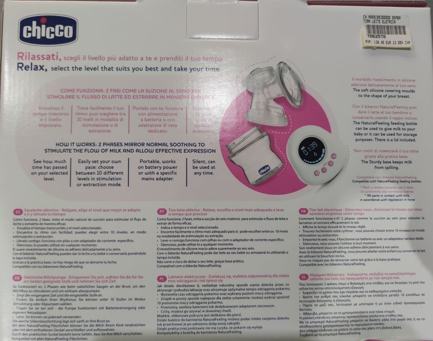 Máquina extraçao leite bebé Chicco