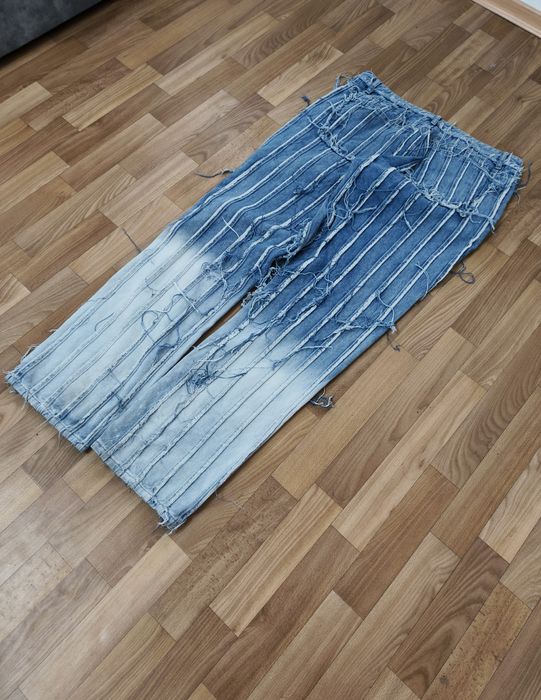 Jaded london washed blue busted drip drill