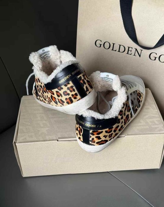 Кеди жіночі зимові Golden Goose леопардові кросівки 39