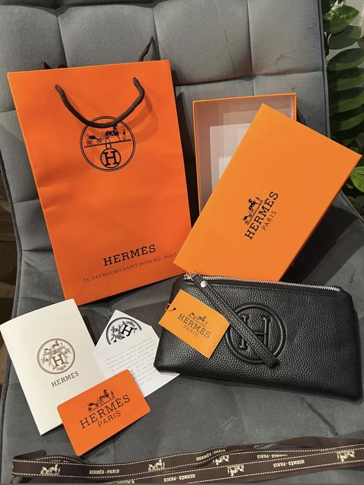 Чоловічий клатч гаманець барсетка Hermes