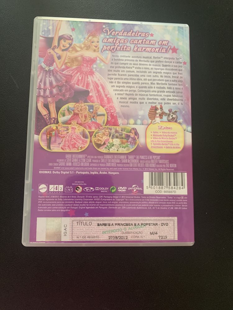 DVD da Barbie A Princesa Pop Star Caldas Da Rainha - Nossa Senhora Do  Pópulo, Coto E São Gregório • OLX Portugal
