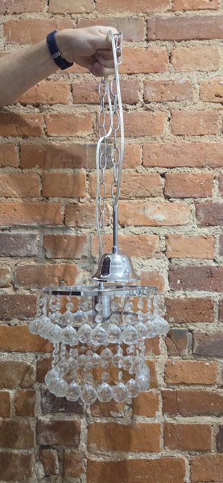 LAMPA sufitowa żyrandol kryształy 1xE27