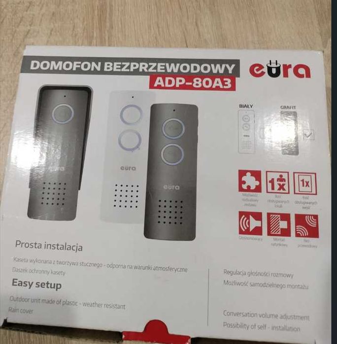 Domofon bezprzewodowy EURA ADP-80A3 grafit