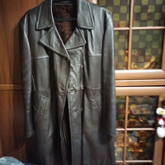 Плащ кожаный натуральный