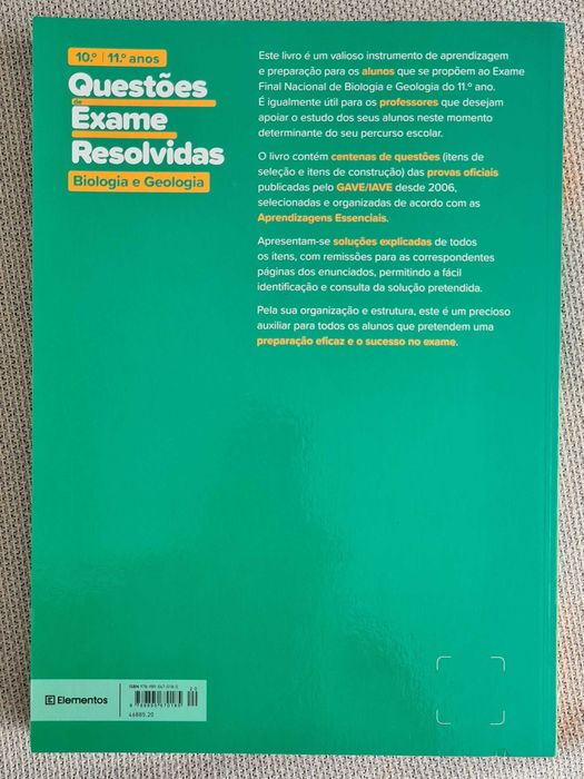 Questões de exame resolvidas Biologia e Geologia", 10º e 11º anos