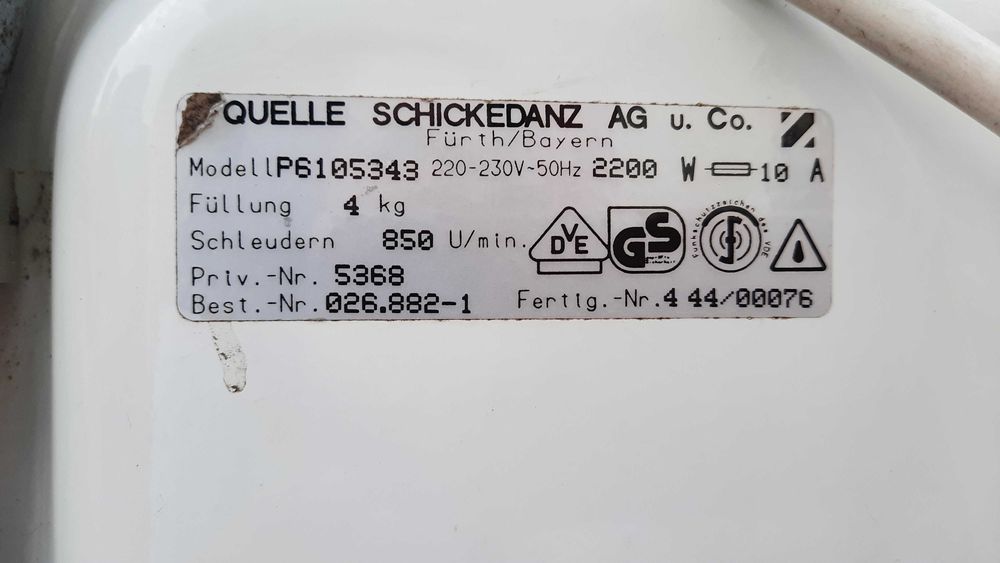 Стиральная машина Privileg Slim line